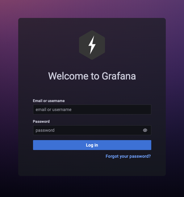 Grafana 로그인 화면
