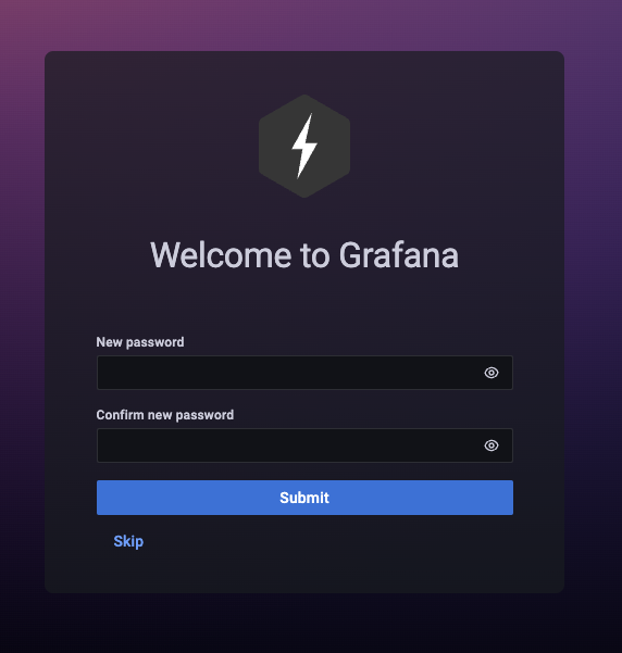 Grafana 새 비밀번호 설정